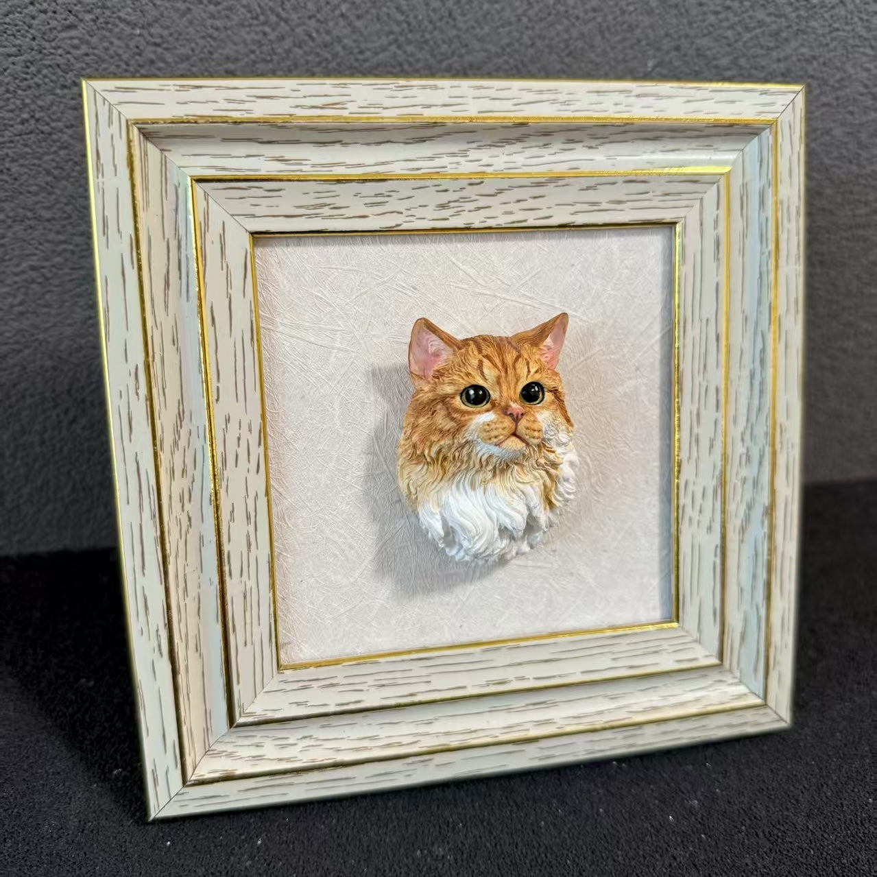 Customized Plaster Pet Sculpture with Magnet – Personalized Cat or Dog Keepsake for Car, Fridge, Frame